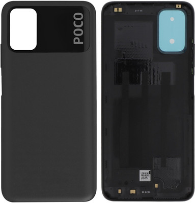 Unique4Ever POCO M3 (MZB087AIN) Original Back Panel(Power Black)