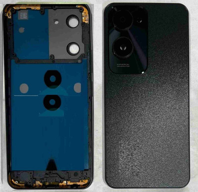 HNVIEW VIVO T3 LITE BACK PANEL WITH HOUSING BODY AND CAMERA LENS AND SIDE KEY BUTTON FULL BODY Back Panel(Black)