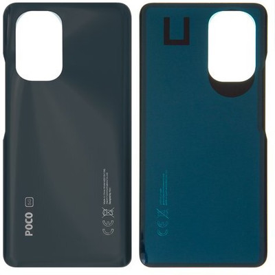 Sandreezz Xiaomi Poco F3 (Best Quality) (Glass) (with Proper Logo) Back Panel(Night Black)
