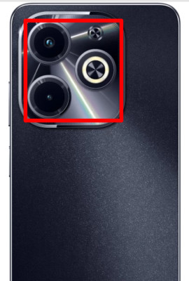 BLACKCLOUD Infinix Hot 40i Back Panel(Black)