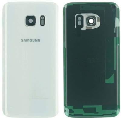 Zeflotech Samsung (With Lens) Samsung Galaxy S7 Edge -White Back Panel(White)