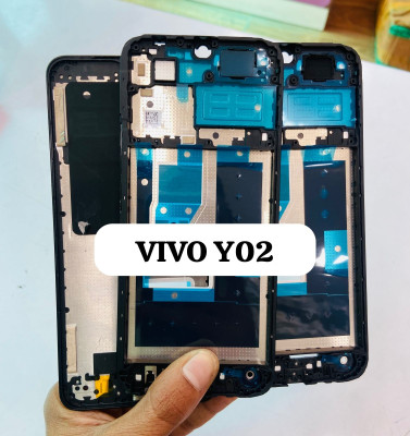 FLOUNDER VIVO Y02 LCD MIDDLE FRAME WITH PROPER LOGO Front Panel(BLACK)
