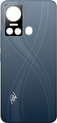 HQP for Itel S18 ( S663L ) [ With Volume + Power Key and Camera Lens Cover ] Battery Back Door Replacement Back Panel(Midnight Black)