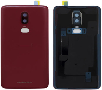 SPAREWARE Oneplus Oneplus 6 -Red (WITH CAMERA LENS) Back Panel(Red)