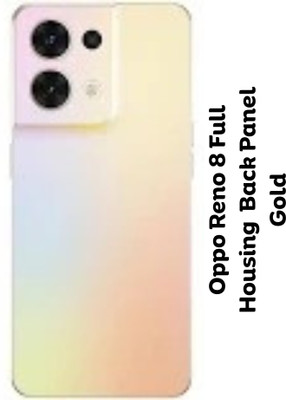 Shkiyo Oppo Reno 8 With Camera Lens And With Proper Logo Back Panel(Gold)