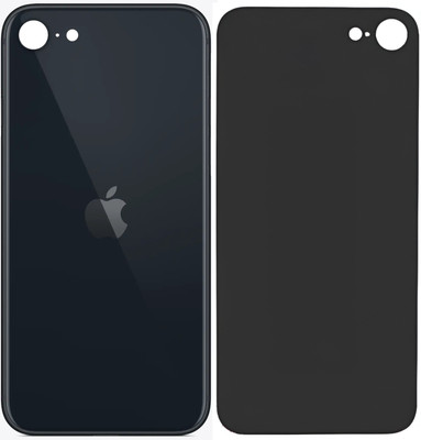 Unique4Ever Apple iPhone Se 2020 Glass Back Panel(Black)
