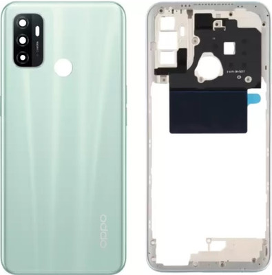 Sandreezz Oppo A53 with Proper Logo (With Middle Ring Camera Lens & Side Volume Power Buttons) Full Panel(Mint Cream)