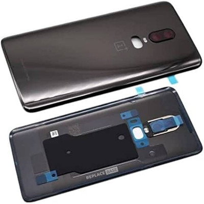 SPAREWARE ONEPLUS 6 -Mirror Black (WITH CAMERA LENS & HEAT & SINK GASKET) Back Panel(Black)