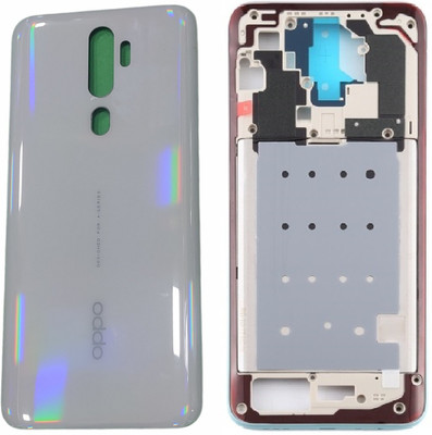 Sandreezz OPPO A5 2020 (Housing Body) (Side Keys with Middle Body) (with Proper Logo) Back Panel(Dazzling White)