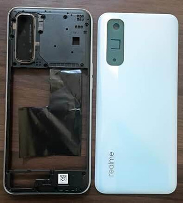 SPAREASP Realme 7 Housing Body (Middle Ring + Back Panel) Back Panel(White)