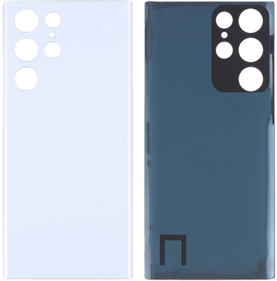 Spares4ever Samsung Galaxy S22 Ultra White Glass Back Panel(White)