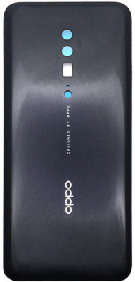 HQP for Oppo Reno 10x zoom ( CPH1919, PCCM00 ) [ With LOGO & Pre Installed Adhesive Tape ] Battery Back Glass Door Replacement Back Panel(Jet Black)