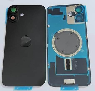 SPAREASP Iphone 16 Plus With Wireless Magnet and Camera Fitting Lens Back Panel(Black)