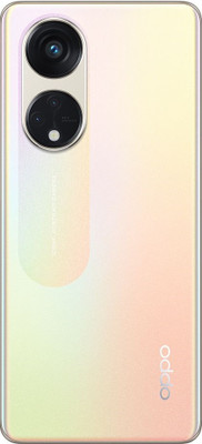 FLOUNDER OPPO RENO 8T WITH CAMERA RING GALSS PROPER LOGO Back Panel(SUNRISE GOLD)