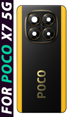 Safa POCO X7 5G With Camera Glass Back Panel(Yellow)