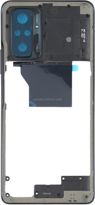 HQP for Xiaomi Redmi Note 10 Pro / Note 10 Pro Max / Note 10 Pro (India) - [ With Volume Key and Network Strips ] Middle frame bezel Chassis Ring Digitizer Panel(Black)