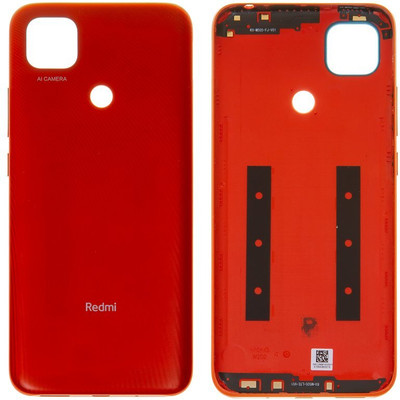 Sandreezz Xiaomi Redmi 9c (with Proper Logo) (with Side Volume Power Buttons) Back Panel(Sporty Orange)