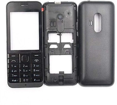 imbi Nokia 220 Front Back and Middle Body With Keypad Full Panel(Black)