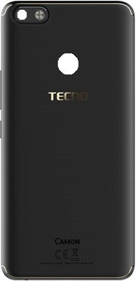 Sandreezz Tecno Camon X (CA7) (with Proper Logo) Back Panel(Black)