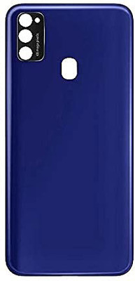 imbi Samsung Galaxy M21 Mobile Phone Panel Power And Volume Button Camera Glass Back Panel(Blue)