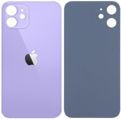 Kraze4blaze Apple iPhone 12 (Best Quality)(With Proper Logo)(Glass) Back Panel(Purple)