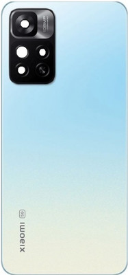 KezeMize Xiaomi Mi 11i 5G (Glass) (with Camera Lens) (with Proper Logo) Back Panel(White)