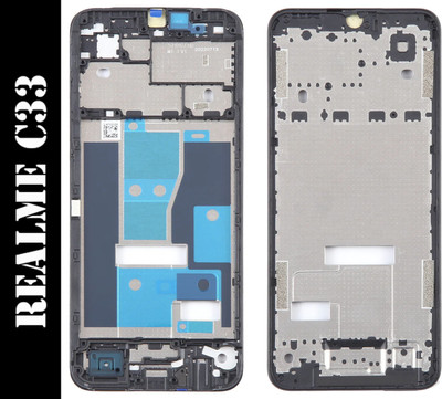 Flipkart SmartBuy Realme C33 Original Front Housing LCD Frame Bezel Plate Front Panel(Black)