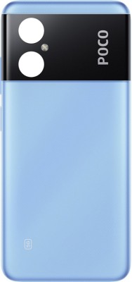 HQP for Xiaomi Poco M4 5G ( MZB0BRZIN, 22041219PI, 22041219PG ) - [ With Volume Key & Camera Lens Cover ] Battery Back Door Replacement Back Panel(Blue, Cool Blue)