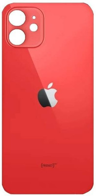 SRaccessories Apple iPhone 12 (Glass) Back Panel(Red)