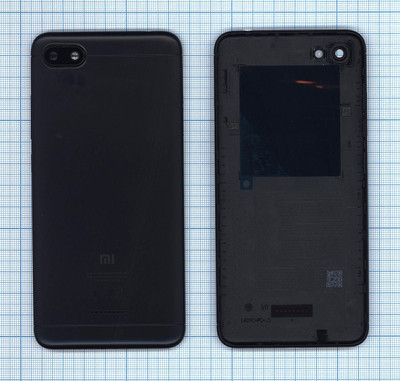 KezeMize Xiaomi Redmi 6A (with Proper Logo) Back Panel(Black)