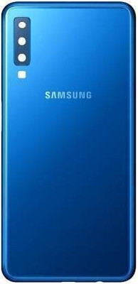 dkaccessories Samsung Galaxy A7 2018 With Camera Ring Glass Back Panel(blue)