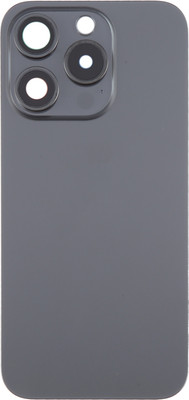 Spares4ever iPhone 15 Pro Black Replacement Glass with Camera Lens and Magsafe Magnet Back Panel(Black)