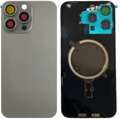 SPAREWARE Iphone iPhone 15 Pro Max -Titanium Silver Back Panel(Silver)
