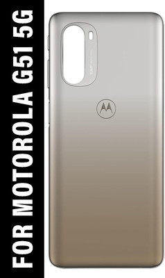 Safa Motorola G51 5G Full Back Panel(Bright Silver)