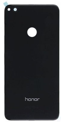HQP for Honor 8 Lite / Huawei P8 Lite (2017) [ With Brand LOGO & Pre Installed Adhesive Tape ] Battery Back Glass Door Replacement Back Panel(Black)