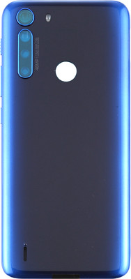 HQP for Motorola One Fusion ( XT2073-2 ) [ With Volume + Power Key and Camera Glass ] Battery Back Door Replacement Back Panel(Deep Sapphire Blue)