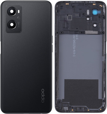 Unique4Ever Oppo A96 with Middle Ring Camera Lens & Side Volume Power Buttons Full Panel(Starry Black)