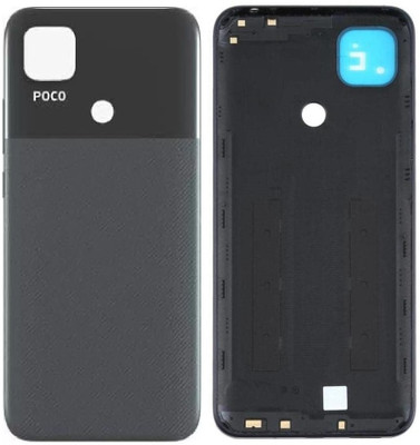 Sandreezz Xiaomi Poco C31 (With Side Volume & Power Buttons) (with Proper Logo) Back Panel(Shadow Gray)