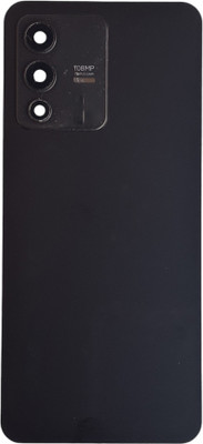 imbi Vivo v23 Mobile Phone Panel Replacement Back Glass Body With Camera Glass Back Panel(Black)