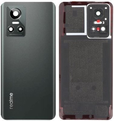 Sandreezz Realme GT NEO 3 (150W) (Glass) (With Camera Lens Ring) (Best Quality) Back Panel(Asphalt Black)