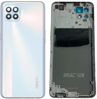 Sandreezz Oppo F17 Pro (With Middle Ring Camera Lens & Side Volume Power Buttons) Full Panel(Metallic White)