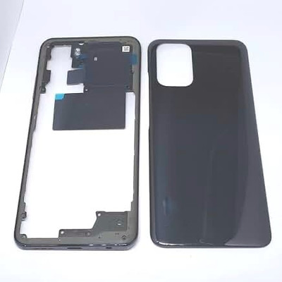 SPAREASP Xiaomi Redmi Note 10 / 10s Black Body (Middle Ring + panel) Back Panel(Black)
