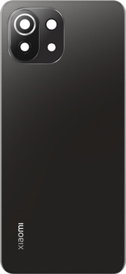 Unique4Ever Xiaomi Mi 11 Lite ( With Camera Ring Lens ) Glass Back Panel(Vinyl Black)