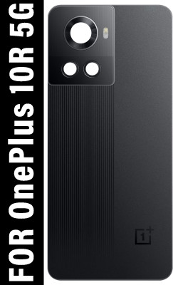 Safa OnePlus 10R 5G With Camera Glass Back Panel(Sierra Black)