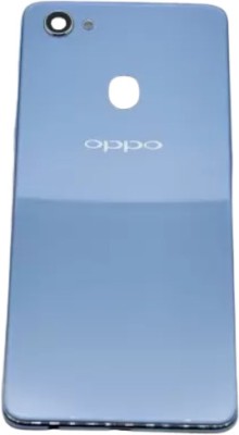 Sandreezz Oppo F7 (with Proper Logo) (With Middle Ring Camera Lens & Side Volume Power Buttons) Back Panel(Moonlight Silver)