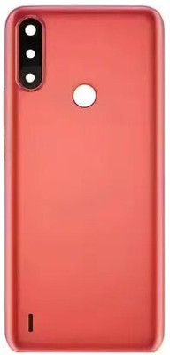 imbi Motorola Moto E7 Power Panel With Side button Camera Glass Back Panel(Orange)