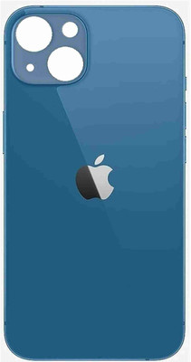 HNVIEW IPHONE 13 BACK GLASS PANEL WITH LOGO AND COMPATIBLE Back Panel(Blue)