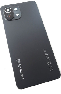SPAREWARE REDMI Xiaomi Mi 11 Lite -Matt Black (WITH CAMERA GLASS LENS) Back Panel(Black)