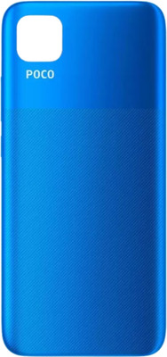 Shkiyo Redmi Poco C3 With Proper Logo Back Panel(Blue)