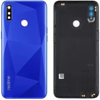 KezeMize Realme 3i (with Proper Logo) Back Panel(Diamond Blue)